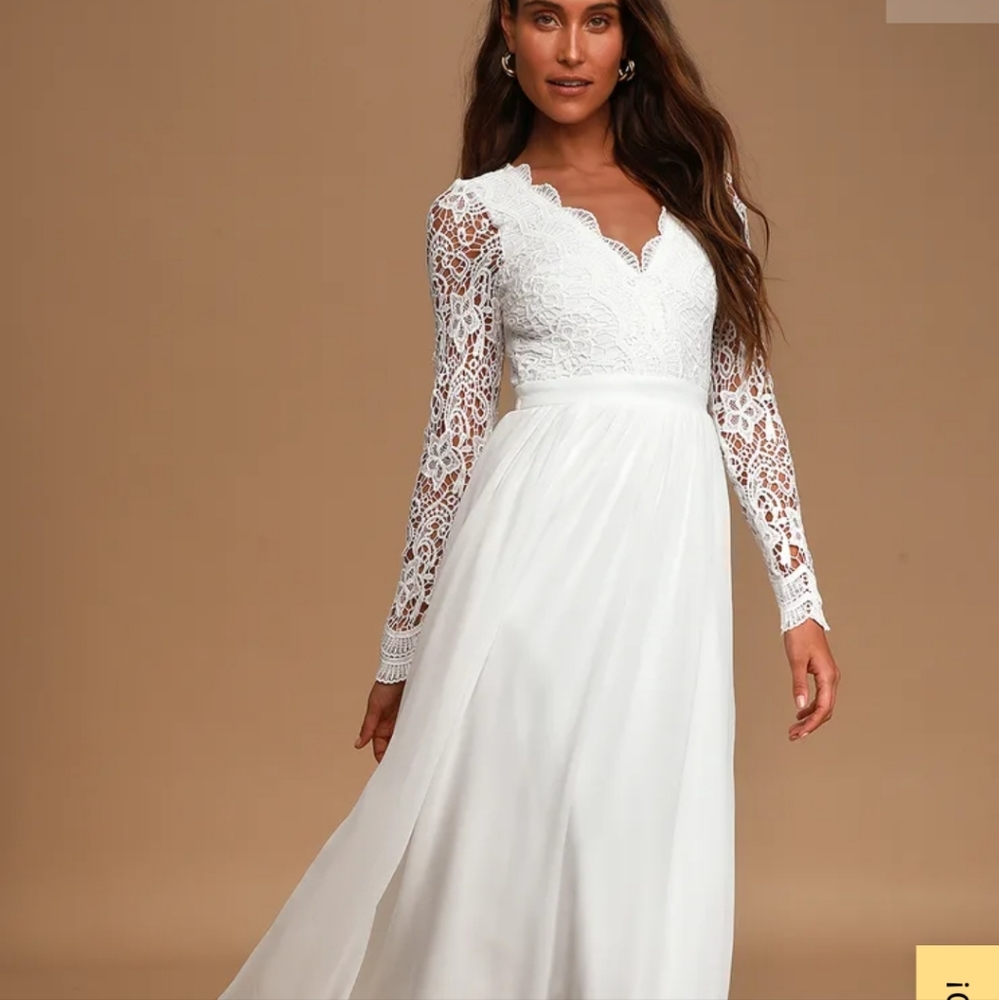 Lulus white maxi dress